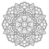 vektor abstrakt mandala mönster. konst på väggen. målarbok spetsmönster tatueringen. design för en tapetfärg skjorta och kakeldesign, dekorativ cirkelprydnad i etnisk orientalisk stil