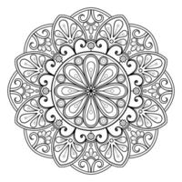 Vektor abstrakte Mandala-Muster. Kunst an der Wand. Malbuch Spitzenmuster das Tattoo. Design für ein Tapetenfarbenhemd und Fliesenaufkleberdesign, dekoratives Kreisornament im orientalischen Ethnostil