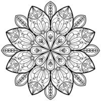 vektor abstrakt mandala mönster. konst på väggen. målarbok spetsmönster tatueringen. design för en tapetfärg skjorta och kakeldesign, dekorativ cirkelprydnad i etnisk orientalisk stil