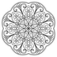 Vektor abstrakte Mandala-Muster. Kunst an der Wand. Malbuch Spitzenmuster das Tattoo. Design für ein Tapetenfarbenhemd und Fliesenaufkleberdesign, dekoratives Kreisornament im orientalischen Ethnostil