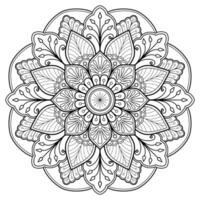 Vektor abstrakte Mandala-Muster. Kunst an der Wand. Malbuch Spitzenmuster das Tattoo. Design für ein Tapetenfarbenhemd und Fliesenaufkleberdesign, dekoratives Kreisornament im orientalischen Ethnostil