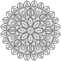 Vektor abstrakte Mandala-Muster. Kunst an der Wand. Malbuch Spitzenmuster das Tattoo. Design für ein Tapetenfarbenhemd und Fliesenaufkleberdesign, dekoratives Kreisornament im orientalischen Ethnostil