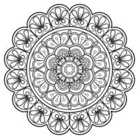 Vektor abstrakte Mandala-Muster. Kunst an der Wand. Malbuch Spitzenmuster das Tattoo. Design für ein Tapetenfarbenhemd und Fliesenaufkleberdesign, dekoratives Kreisornament im orientalischen Ethnostil