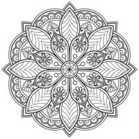 Vektor abstrakte Mandala-Muster. Kunst an der Wand. Malbuch Spitzenmuster das Tattoo. Design für ein Tapetenfarbenhemd und Fliesenaufkleberdesign, dekoratives Kreisornament im orientalischen Ethnostil