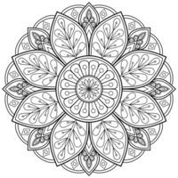 Vektor abstrakte Mandala-Muster. Kunst an der Wand. Malbuch Spitzenmuster das Tattoo. Design für ein Tapetenfarbenhemd und Fliesenaufkleberdesign, dekoratives Kreisornament im orientalischen Ethnostil