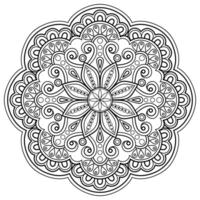 vektor abstrakt mandala mönster. konst på väggen. målarbok spetsmönster tatueringen. design för en tapetfärg skjorta och kakeldesign, dekorativ cirkelprydnad i etnisk orientalisk stil