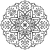 vektor abstrakt mandala mönster. konst på väggen. målarbok spetsmönster tatueringen. design för en tapetfärg skjorta och kakeldesign, dekorativ cirkelprydnad i etnisk orientalisk stil