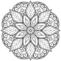 Vektor abstrakte Mandala-Muster. Kunst an der Wand. Malbuch Spitzenmuster das Tattoo. Design für ein Tapetenfarbenhemd und Fliesenaufkleberdesign, dekoratives Kreisornament im orientalischen Ethnostil