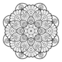 Vektor abstrakte Mandala-Muster. Kunst an der Wand. Malbuch Spitzenmuster das Tattoo. Design für ein Tapetenfarbenhemd und Fliesenaufkleberdesign, dekoratives Kreisornament im orientalischen Ethnostil