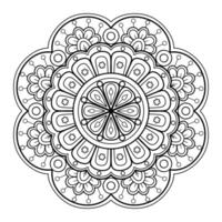 Vektor abstrakte Mandala-Muster. Kunst an der Wand. Malbuch Spitzenmuster das Tattoo. Design für ein Tapetenfarbenhemd und Fliesenaufkleberdesign, dekoratives Kreisornament im orientalischen Ethnostil