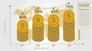 Geld-Infografiken-Design-Konzept vektor