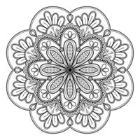 vektor abstrakt mandala mönster. konst på väggen. målarbok spetsmönster tatueringen. design för en tapetfärg skjorta och kakeldesign, dekorativ cirkelprydnad i etnisk orientalisk stil