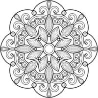 vektor abstrakt mandala mönster. konst på väggen. målarbok spetsmönster tatueringen. design för en tapetfärg skjorta och kakeldesign, dekorativ cirkelprydnad i etnisk orientalisk stil