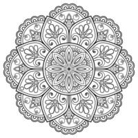 vektor abstrakt mandala mönster. konst på väggen. målarbok spetsmönster tatueringen. design för en tapetfärg skjorta och kakeldesign, dekorativ cirkelprydnad i etnisk orientalisk stil