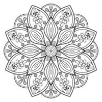 vektor abstrakt mandala mönster. konst på väggen. målarbok spetsmönster tatueringen. design för en tapetfärg skjorta och kakeldesign, dekorativ cirkelprydnad i etnisk orientalisk stil