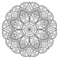 vektor abstrakt mandala mönster. konst på väggen. målarbok spetsmönster tatueringen. design för en tapetfärg skjorta och kakeldesign, dekorativ cirkelprydnad i etnisk orientalisk stil