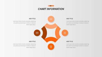 Schleifenlogik Infografik mit 4 Schritten vektor