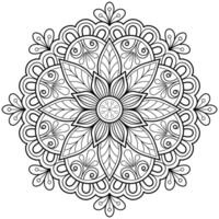 vektor abstrakt mandala mönster. konst på väggen. målarbok spetsmönster tatueringen. design för en tapetfärg skjorta och kakeldesign, dekorativ cirkelprydnad i etnisk orientalisk stil