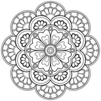 vektor abstrakt mandala mönster. konst på väggen. målarbok spetsmönster tatueringen. design för en tapetfärg skjorta och kakeldesign, dekorativ cirkelprydnad i etnisk orientalisk stil