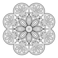 vektor abstrakt mandala mönster. konst på väggen. målarbok spetsmönster tatueringen. design för en tapetfärg skjorta och kakeldesign, dekorativ cirkelprydnad i etnisk orientalisk stil