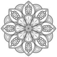 Vektor abstrakte Mandala-Muster. Kunst an der Wand. Malbuch Spitzenmuster das Tattoo. Design für ein Tapetenfarbenhemd und Fliesenaufkleberdesign, dekoratives Kreisornament im orientalischen Ethnostil