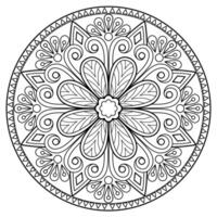 vektor abstrakt mandala mönster. konst på väggen. målarbok spetsmönster tatueringen. design för en tapetfärg skjorta och kakeldesign, dekorativ cirkelprydnad i etnisk orientalisk stil