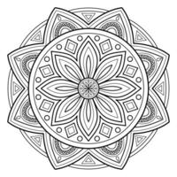 vektor abstrakt mandala mönster. konst på väggen. målarbok spetsmönster tatueringen. design för en tapetfärg skjorta och kakeldesign, dekorativ cirkelprydnad i etnisk orientalisk stil