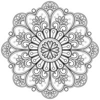 vektor abstrakt mandala mönster. konst på väggen. målarbok spetsmönster tatueringen. design för en tapetfärg skjorta och kakeldesign, dekorativ cirkelprydnad i etnisk orientalisk stil