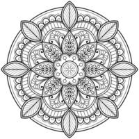 Vektor abstrakte Mandala-Muster. Kunst an der Wand. Malbuch Spitzenmuster das Tattoo. Design für ein Tapetenfarbenhemd und Fliesenaufkleberdesign, dekoratives Kreisornament im orientalischen Ethnostil