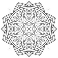 vektor abstrakt mandala mönster. konst på väggen. målarbok spetsmönster tatueringen. design för en tapetfärg skjorta och kakeldesign, dekorativ cirkelprydnad i etnisk orientalisk stil