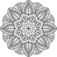 Vektor abstrakte Mandala-Muster. Kunst an der Wand. Malbuch Spitzenmuster das Tattoo. Design für ein Tapetenfarbenhemd und Fliesenaufkleberdesign, dekoratives Kreisornament im orientalischen Ethnostil