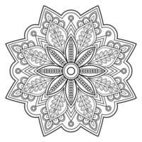 Vektor abstrakte Mandala-Muster. Kunst an der Wand. Malbuch Spitzenmuster das Tattoo. Design für ein Tapetenfarbenhemd und Fliesenaufkleberdesign, dekoratives Kreisornament im orientalischen Ethnostil