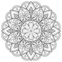 vektor abstrakt mandala mönster. konst på väggen. målarbok spetsmönster tatueringen. design för en tapetfärg skjorta och kakeldesign, dekorativ cirkelprydnad i etnisk orientalisk stil