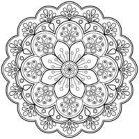 vektor abstrakt mandala mönster. konst på väggen. målarbok spetsmönster tatueringen. design för en tapetfärg skjorta och kakeldesign, dekorativ cirkelprydnad i etnisk orientalisk stil