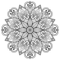 Vektor abstrakte Mandala-Muster. Kunst an der Wand. Malbuch Spitzenmuster das Tattoo. Design für ein Tapetenfarbenhemd und Fliesenaufkleberdesign, dekoratives Kreisornament im orientalischen Ethnostil