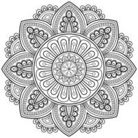 Vektor abstrakte Mandala-Muster. Kunst an der Wand. Malbuch Spitzenmuster das Tattoo. Design für ein Tapetenfarbenhemd und Fliesenaufkleberdesign, dekoratives Kreisornament im orientalischen Ethnostil