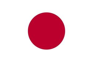 japan flagga standardstorlek i asien. vektor illustration