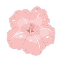 tropisk rosa blomma. vektor illustration.