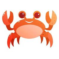 en glad röd krabba. vektor illustration
