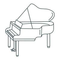 piano isolerade doodle illustration vektor