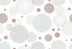 Sömlös modell av abstrakta cirkelformelement på vit bakgrund vektor