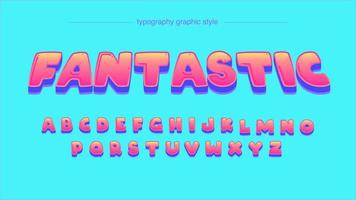 Gradient Cartoon Comic Colourful Artistic Font vektor