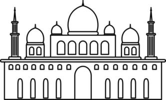 Moschee Umrissvektor vektor