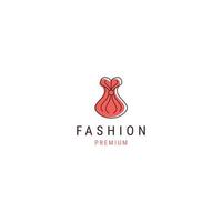 kvinnligt mode klänning logotyp ikon designmall platt vektor