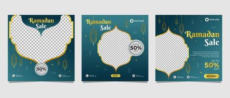 ramadan försäljning sociala medier post banner marknadsföring mall vektor