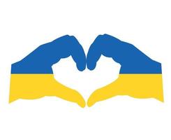 ukrainska emblem flagga hand nationella Europa symbol abstrakt vektor illustration design