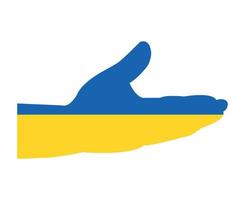 ukrainska hand flagga emblem symbol abstrakt nationella Europa vektor illustration design