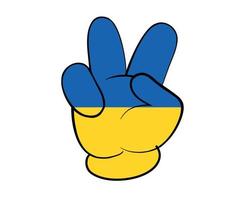 ukraine hand friedensflagge emblem symbol nationales europa abstraktes vektorillustrationsdesign vektor