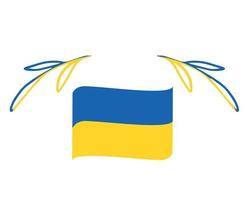 ukraine band symbol flag emblem national europa abstraktes vektorillustrationsdesign vektor