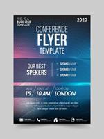 Broschüre Design Flyer Vorlage Technologiekonferenz vektor